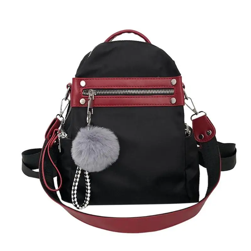 Women fashion Nylon Zipper Backpack Teenage Girls Travel Rucksack plush ball Shoulder bag Casual School bags Mochilas Feminina
Women fashion Nylon Zipper Backpack Teenage Girls Travel Rucksack plush ball Shoulder bag Casual School bags Mochilas Feminina