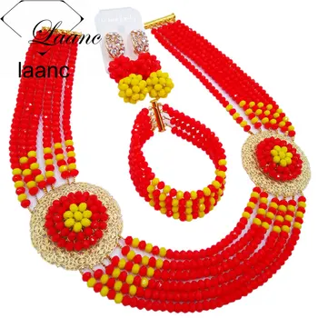 Latest Opaque Red Yellow African Fashion Beads Jewelry Set Necklace Nigerian Wedding Bridal Party Jewelry Sets SPHJZ029
Latest Opaque Red Yellow African Fashion Beads Jewelry Set Necklace Nigerian Wedding Bridal Party Jewelry Sets SPHJZ029