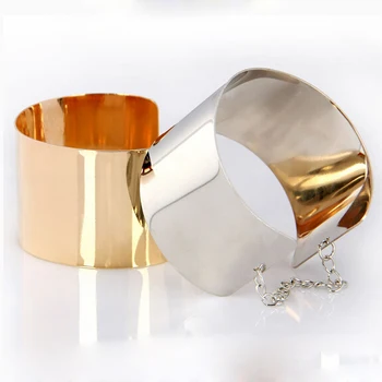 Hot Sale Punk Style Two Colors Bangle Fashion Wide Aolly Mirror Chains Bracelets Concise Personality bangle For Women
Hot Sale Punk Style Two Colors Bangle Fashion Wide Aolly Mirror Chains Bracelets Concise Personality bangle For Women