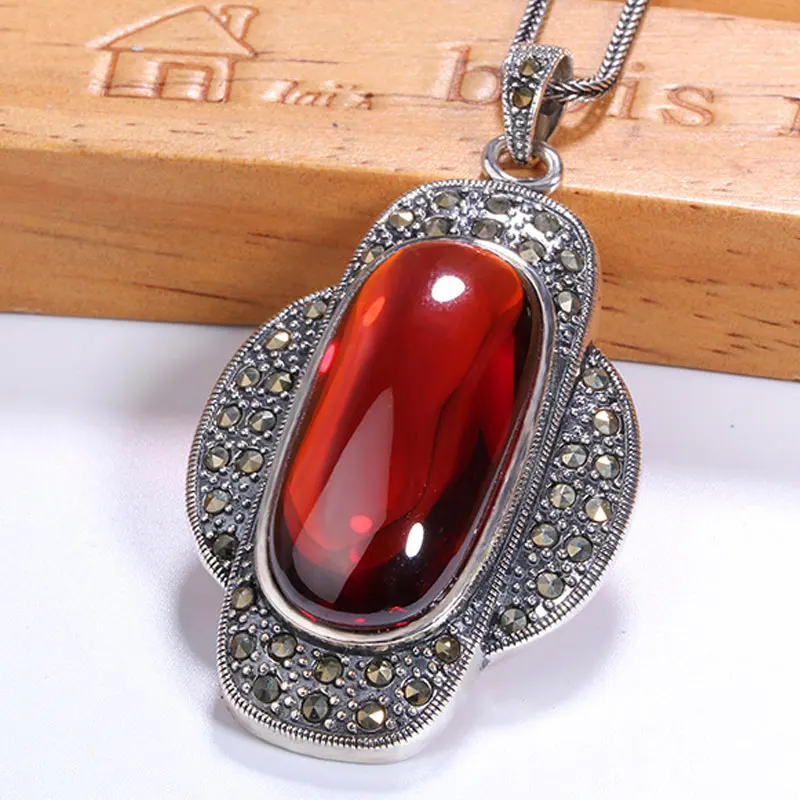 RADHORSE Pendant 925 Sterling Silver Fine Jewelry Thai silver Garnet ethnic style Fine Craftsmanship S925 Silver Pendants
RADHORSE Pendant 925 Sterling Silver Fine Jewelry Thai silver Garnet ethnic style Fine Craftsmanship S925 Silver Pendants