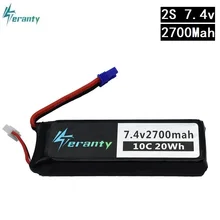 7.4V 2700mAh 10pcs For Hubson H501W H501S H501C lipo battery 10C 20WH For RC Qaudcopter Drone Parts 2s 7.4 v Battery EC2 Plug
7.4V 2700mAh 10pcs For Hubson H501W H501S H501C lipo battery 10C 20WH For RC Qaudcopter Drone Parts 2s 7.4 v Battery EC2 Plug