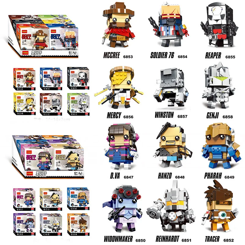 Brickheadz with Legoed Action Figures D.Va hanzo widwmaker genji pharah tracer mercy winston soldier 76 Building Block Brick Toy
Brickheadz with Legoed Action Figures D.Va hanzo widwmaker genji pharah tracer mercy winston soldier 76 Building Block Brick Toy