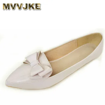 MVVJKE Sweet Bowtie Women Flat Shoes Spring Nude Female Flats Extra Big Size 34-43 Autumn Ladies Shoes Patent Leather Point Toe
MVVJKE Sweet Bowtie Women Flat Shoes Spring Nude Female Flats Extra Big Size 34-43 Autumn Ladies Shoes Patent Leather Point Toe