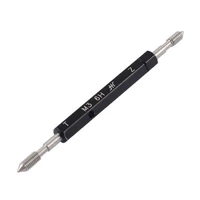 M3 x 0.5mm Pitch 6H Steel Go-No Go Thread Plug Gage Gauge Silver Tone Black
M3 x 0.5mm Pitch 6H Steel Go-No Go Thread Plug Gage Gauge Silver Tone Black