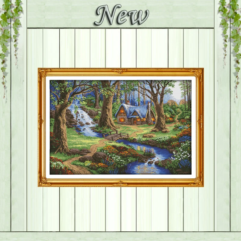 The cabin in the forest decor chinese painting counted print on canvas DMC 11CT 14CT kits Cross Stitch embroidery needlework Set
The cabin in the forest decor chinese painting counted print on canvas DMC 11CT 14CT kits Cross Stitch embroidery needlework Set