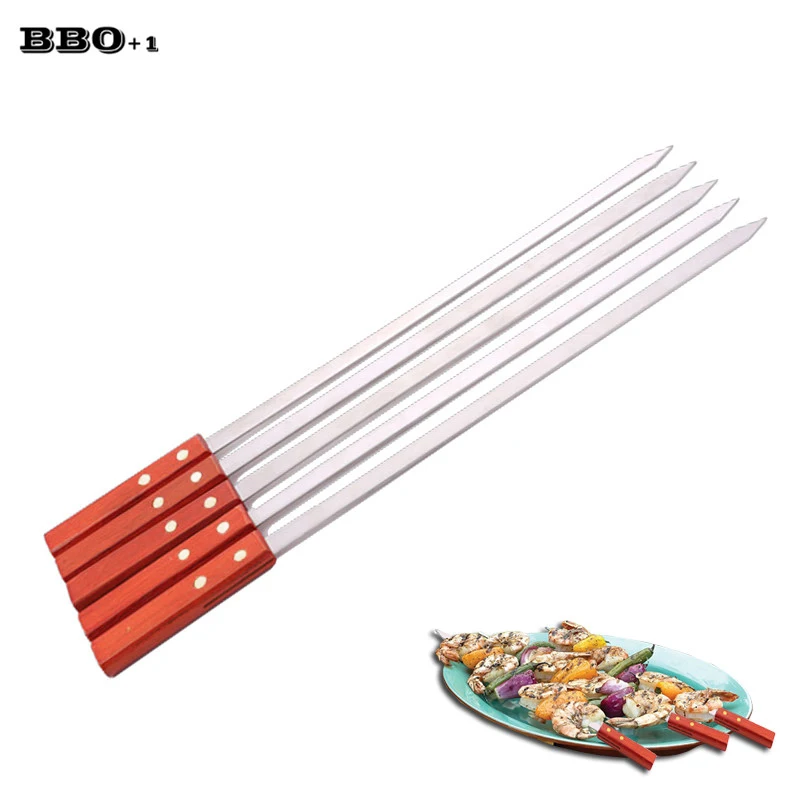 2pcs 20.5in 55cm Wood BBQ Skewers Stainless Steel Barbecue Grill Needle Wooden Handle BBQ Fork Long Meat Flat Kebob Skewer set
2pcs 20.5in 55cm Wood BBQ Skewers Stainless Steel Barbecue Grill Needle Wooden Handle BBQ Fork Long Meat Flat Kebob Skewer set