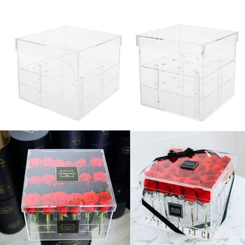 Creative Acrylic Rose Flower Box Multi Function Organizer Makeup Case Cosmetic Lid Holder Flower Gift Box For Girlfriend Wife
Creative Acrylic Rose Flower Box Multi Function Organizer Makeup Case Cosmetic Lid Holder Flower Gift Box For Girlfriend Wife