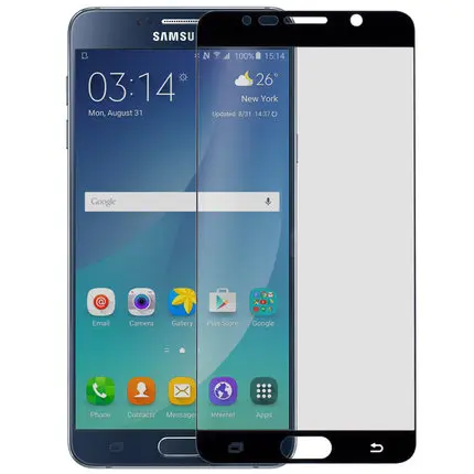 3D закаленное стекло для Samsung Galaxy Note 5 Полное покрытие экрана Взрывозащищенная