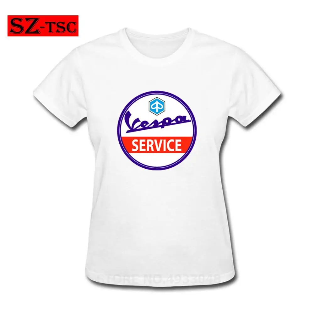 Classic Piaggio Vespa Service Tee Shirts Women's Cotton T-shirt Lambretta Scooter Gilera Derbi Moto Guzzi Aprilia Motorbike 2019
Classic Piaggio Vespa Service Tee Shirts Women's Cotton T-shirt Lambretta Scooter Gilera Derbi Moto Guzzi Aprilia Motorbike 2019