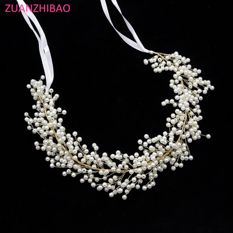 ZUANZHIBAO 2019 Handmade Pearl Headband Bridal Leaf Wedding Hairband Jewelry Tiara Hair Vine Bride Hair accessories Bridesmaids
ZUANZHIBAO 2019 Handmade Pearl Headband Bridal Leaf Wedding Hairband Jewelry Tiara Hair Vine Bride Hair accessories Bridesmaids