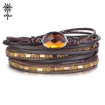 10pcs/lot Multi-layer Winding Wrap Leather Bracelet Fashion Women Hand Jewelry Accessories for Female B-016*10
10pcs/lot Multi-layer Winding Wrap Leather Bracelet Fashion Women Hand Jewelry Accessories for Female B-016*10