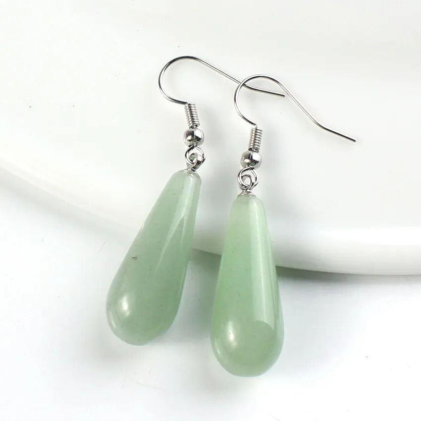 Trendy-beads Silver Plated Long Water Drop Natural Green Aventurine Dangle Earrings Ethnic Style Jewelry
Trendy-beads Silver Plated Long Water Drop Natural Green Aventurine Dangle Earrings Ethnic Style Jewelry