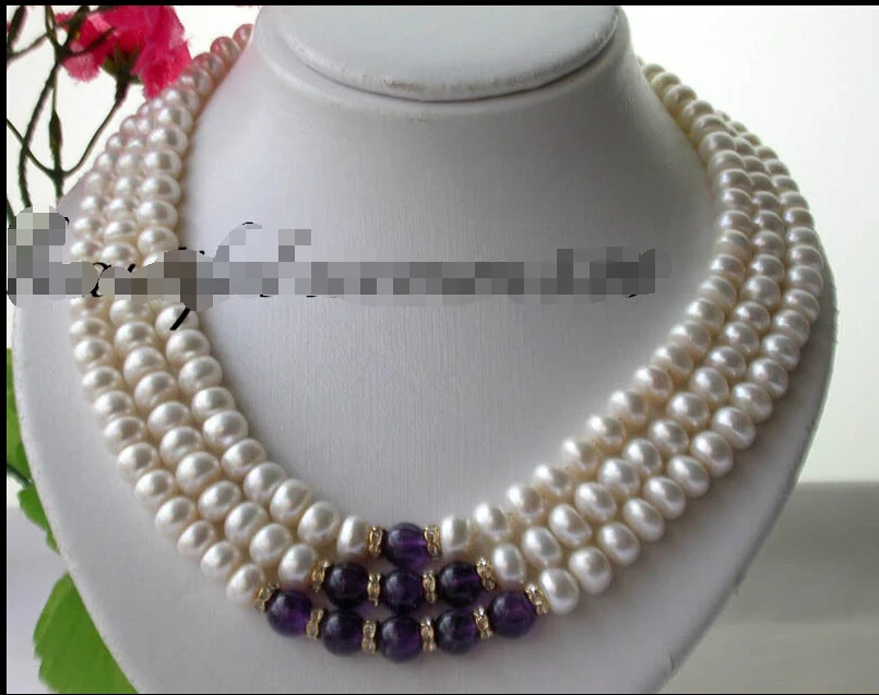 FREE SHIPPING ******z1820 3row 11mm white fw pearl amethyst bead necklace shell
FREE SHIPPING ******z1820 3row 11mm white fw pearl amethyst bead necklace shell