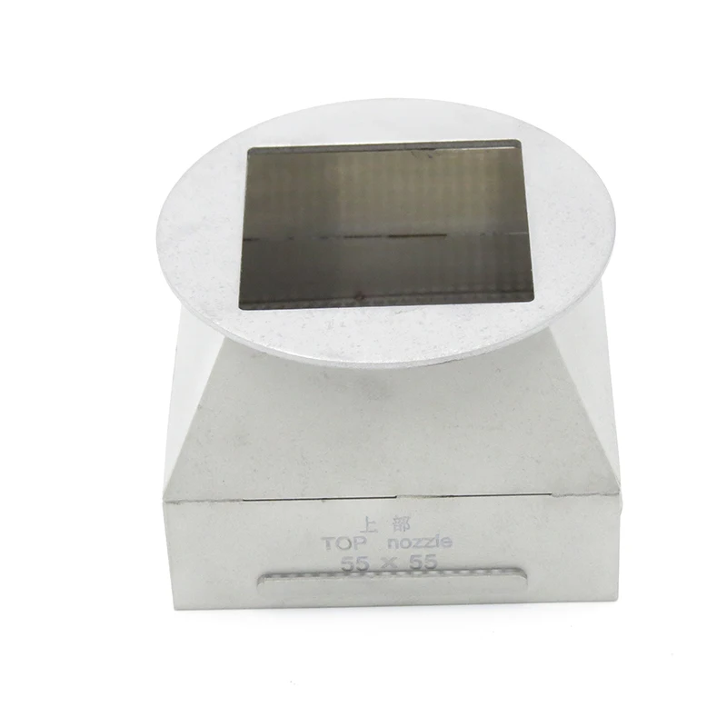 55mm x 55mm Upper wind Tsui Bga Hot Air Nozzle For Honton Zhuomao SCOTLE-IR360 SCOTLE-HR6000 SCOTLE-HR460 SCOTLE-HR460C Station
55mm x 55mm Upper wind Tsui Bga Hot Air Nozzle For Honton Zhuomao SCOTLE-IR360 SCOTLE-HR6000 SCOTLE-HR460 SCOTLE-HR460C Station