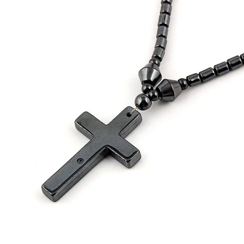 High Grade Black Hematite Beads Chain Cross Pendant Necklace Screw buckle For Women Charming Jewelry
High Grade Black Hematite Beads Chain Cross Pendant Necklace Screw buckle For Women Charming Jewelry