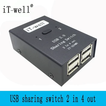 USB 2.0 Manual Sharing Switch 2 Computers Sharing 4 Devices Peripheral Switcher Box Hub Mouse, Keyboard, Scanner, Printer, PC
USB 2.0 Manual Sharing Switch 2 Computers Sharing 4 Devices Peripheral Switcher Box Hub Mouse, Keyboard, Scanner, Printer, PC