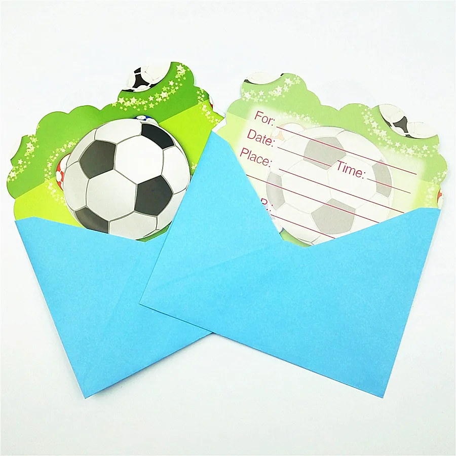 6pc/set Football Party Supplies Invitation Card Children Birthday Party Decoration Invitation Card envelopes Kids Party Favors
6pc/set Football Party Supplies Invitation Card Children Birthday Party Decoration Invitation Card envelopes Kids Party Favors
