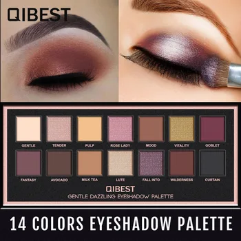 Qibest Brand MakeUp Colors Pigment Matte Eye Shadow 14 colors Eye Palette Makeup Shimmer Nude Matte Eyeshadow Cosmetics Tools
Qibest Brand MakeUp Colors Pigment Matte Eye Shadow 14 colors Eye Palette Makeup Shimmer Nude Matte Eyeshadow Cosmetics Tools