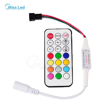 New DC12v RF 21 key WS2812B led pixel remote controller for led strip WS2811/WS2812/INK1003/ICS1903 1024pixels controlled
New DC12v RF 21 key WS2812B led pixel remote controller for led strip WS2811/WS2812/INK1003/ICS1903 1024pixels controlled