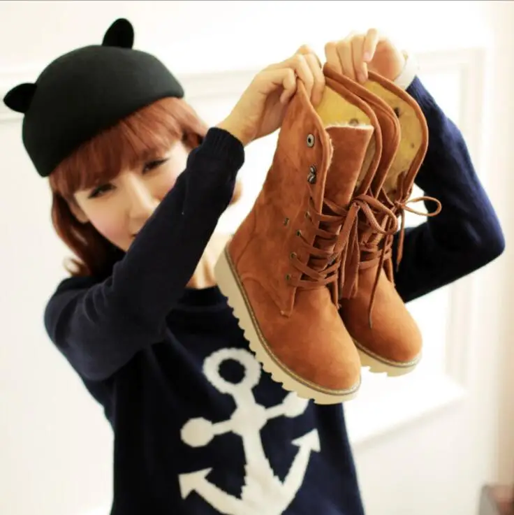High Quality Women Shoes Woman Boots Snow Boots Fashion Mid-calf Boots 2019 Winter New Lace-up Flat Comfortable Warm Boots X49
High Quality Women Shoes Woman Boots Snow Boots Fashion Mid-calf Boots 2019 Winter New Lace-up Flat Comfortable Warm Boots X49