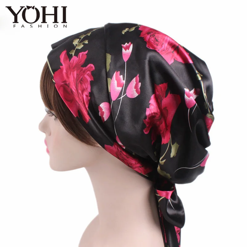 Новый высококачественный атласный головной платок для сна шелковистая головная