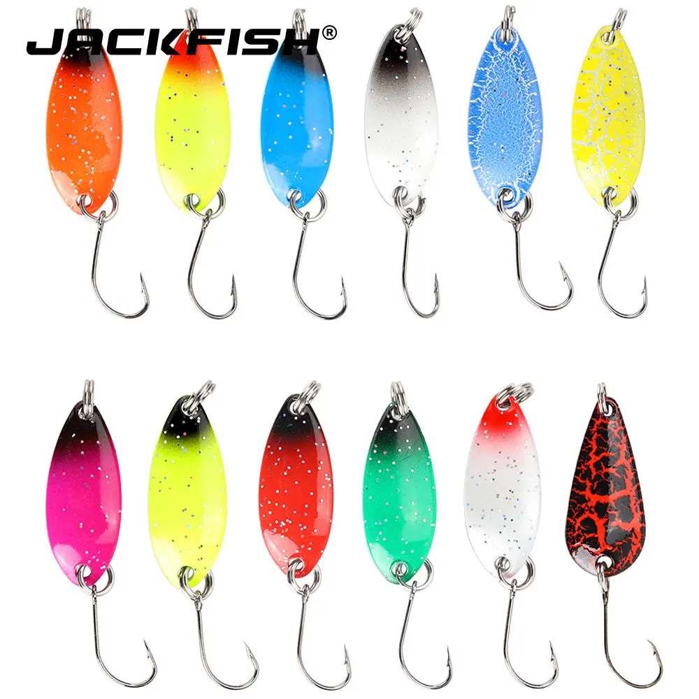 JACKFISH Metal Spoon Fishing Lure Set 12pcs/lot Spoon Lure Spinner Bait Fishing Tackle Hard Bait Spinner Bait Pesca
JACKFISH Metal Spoon Fishing Lure Set 12pcs/lot Spoon Lure Spinner Bait Fishing Tackle Hard Bait Spinner Bait Pesca