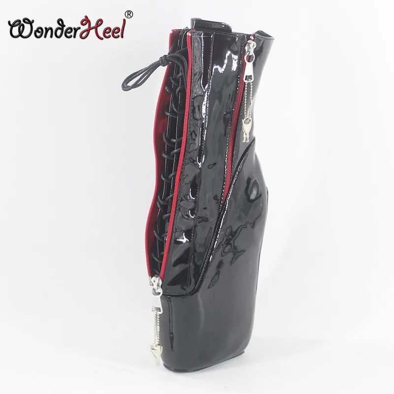 Wonderheel/Новые Соблазнительные Черные туфли на очень высоком каблуке 7 дюймов