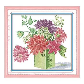 Joy Sunday cross stitch kits diy The dahlias vase DMC14CT11CT cottonfabric readingroom tearoom deco painting factory wholesale
Joy Sunday cross stitch kits diy The dahlias vase DMC14CT11CT cottonfabric readingroom tearoom deco painting factory wholesale