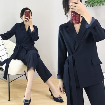 autumn Office lady Loose Casual suit set female Formal pant suits women's Blazers suit jacket & Wide leg pants two-piece set
autumn Office lady Loose Casual suit set female Formal pant suits women's Blazers suit jacket & Wide leg pants two-piece set
