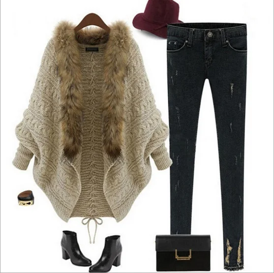 free shipping New Arrived Women Knitted Cardigan New 2015 Winter Fashion Loose Casual Batwing Sleeve Faux Fur Sweater Coats
free shipping New Arrived Women Knitted Cardigan New 2015 Winter Fashion Loose Casual Batwing Sleeve Faux Fur Sweater Coats