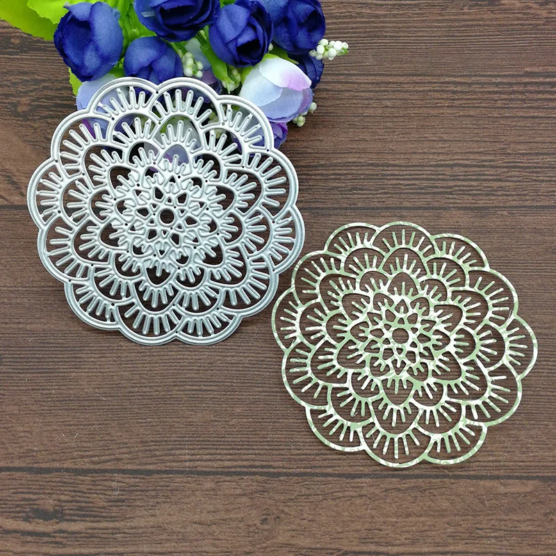 Цветок Doily металлические режущие штампы Трафаретный Скрапбукинг Фотоальбом