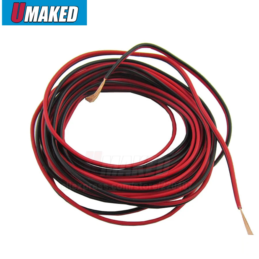 16 18 20 22AWG 2pin Electrical Copper Rubber LED Wire Cable Red Black 2Pin Insulated Extend Cord Car Audio Speaker Wire Cable
16 18 20 22AWG 2pin Electrical Copper Rubber LED Wire Cable Red Black 2Pin Insulated Extend Cord Car Audio Speaker Wire Cable