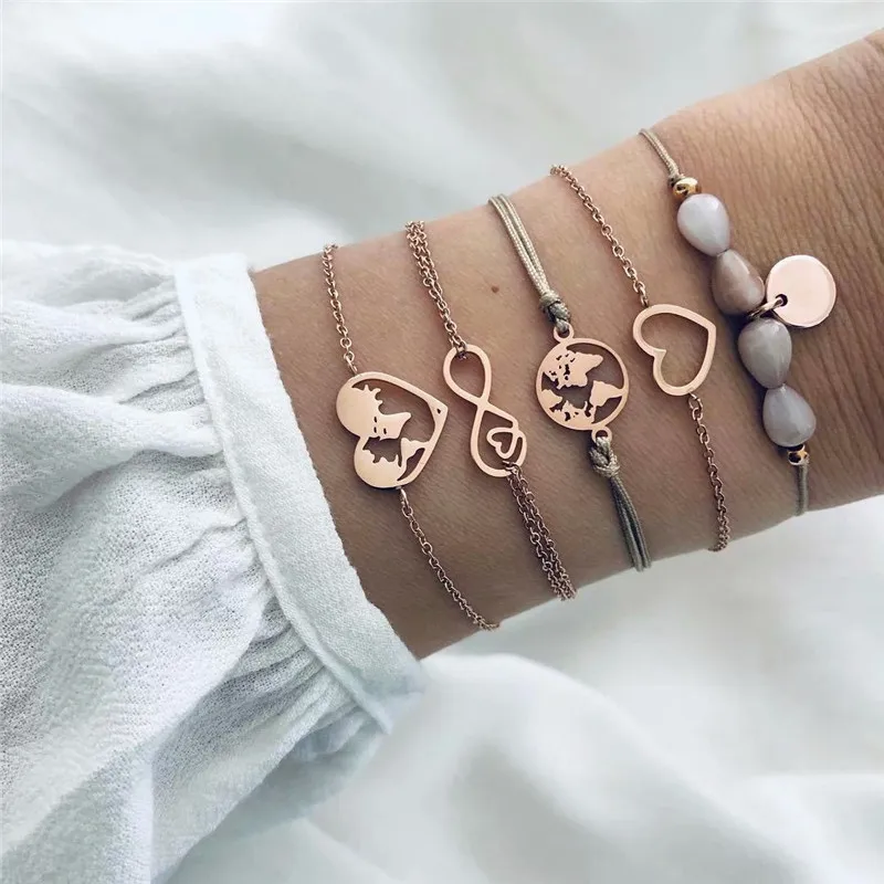 5Pcs/Set Bohemian charm bead heart map charm Bracelet for Women Vinatge Bangles Bracelets Sets Jewelry Party Gifts female new
5Pcs/Set Bohemian charm bead heart map charm Bracelet for Women Vinatge Bangles Bracelets Sets Jewelry Party Gifts female new