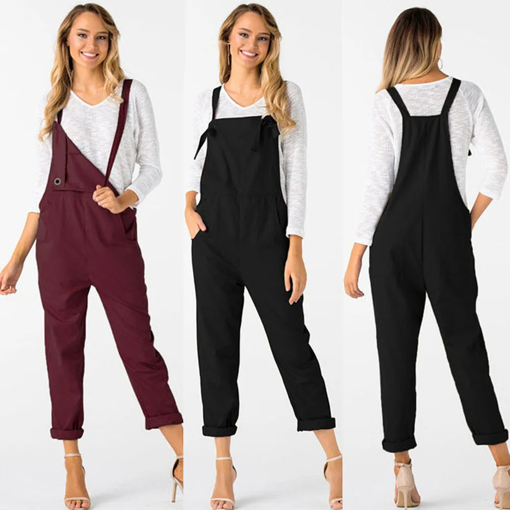 Women Loose Dungarees Loose solid color jumpsuit Long Pockets Rompers Jumpsuit Pants Trousers palazzo mujer jumpsuit#35
Women Loose Dungarees Loose solid color jumpsuit Long Pockets Rompers Jumpsuit Pants Trousers palazzo mujer jumpsuit#35
