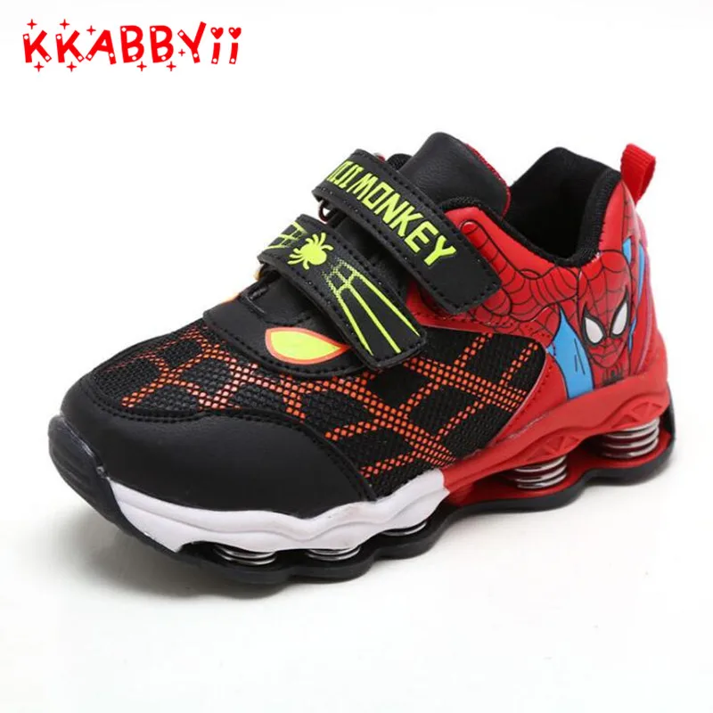 New Spring Autumn Children Shoes Spiderman Night Flash Sports Sneakers Light Shoes for Kids Children's Sneaker Boys boots Girls
New Spring Autumn Children Shoes Spiderman Night Flash Sports Sneakers Light Shoes for Kids Children's Sneaker Boys boots Girls