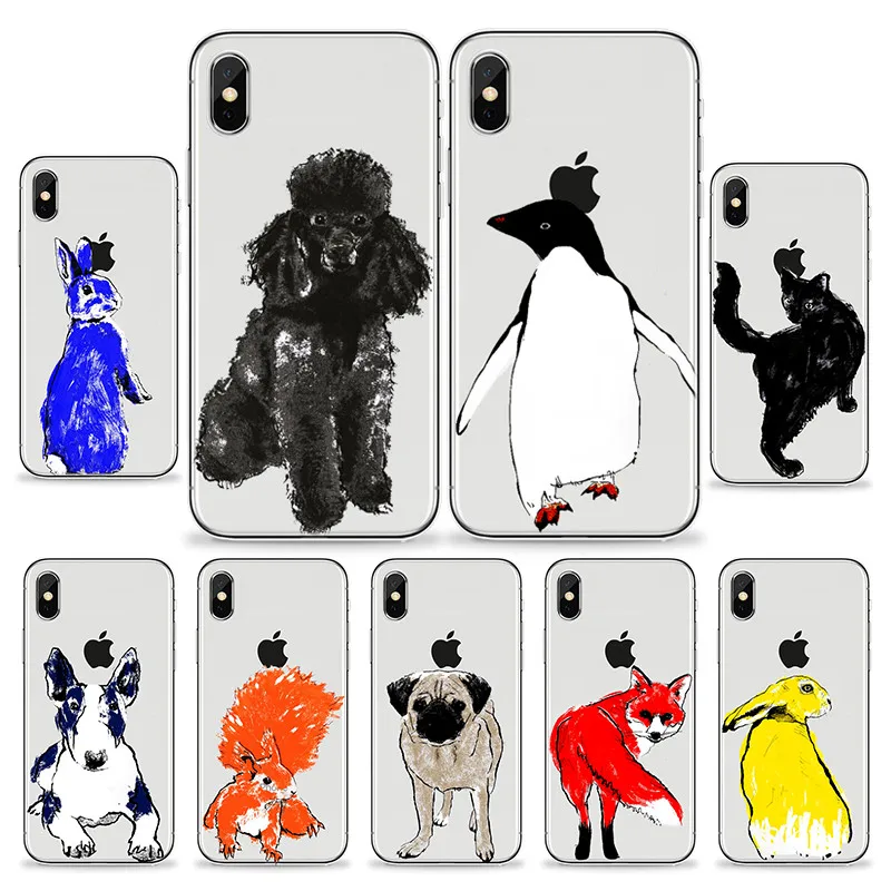 Watercolor Animal Penguin Fox Cat rabbit Poodle Soft TPU Caso de Telefone Fundas Coque Capa Para iPhone 4 5 6 7 8 PLUS X XS Max
Watercolor Animal Penguin Fox Cat rabbit Poodle Soft TPU Caso de Telefone Fundas Coque Capa Para iPhone 4 5 6 7 8 PLUS X XS Max