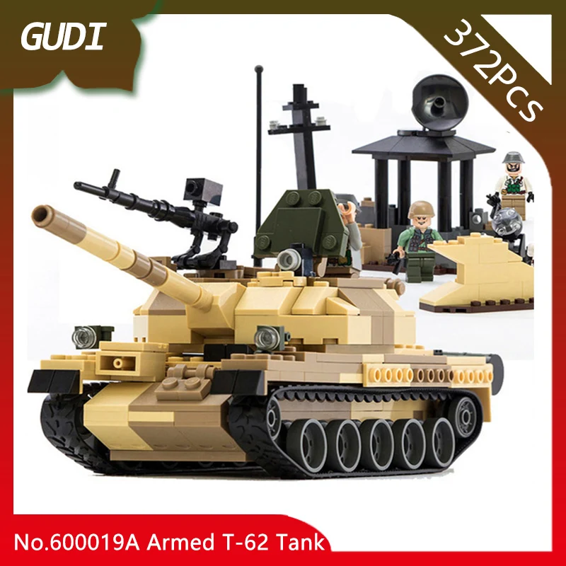 GUDI 600019A 372pcs Military Series The War Weapon Armed T-62 Tank Model Building Blocks Set Compatible with Legoings
GUDI 600019A 372pcs Military Series The War Weapon Armed T-62 Tank Model Building Blocks Set Compatible with Legoings
