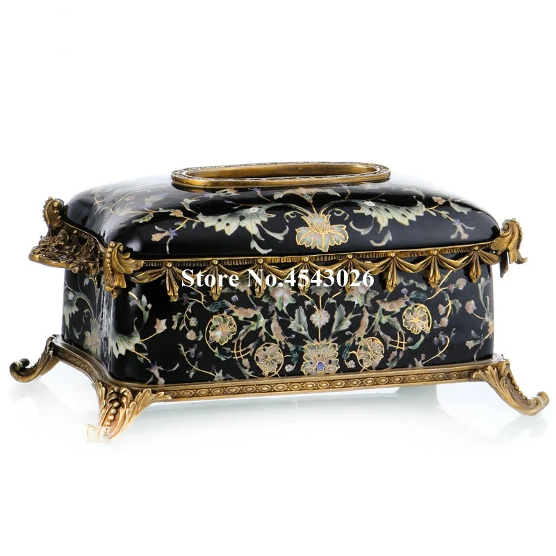 Фото Retro European luxury crafts decorative ceramic tissue box ornaments | Дом и сад