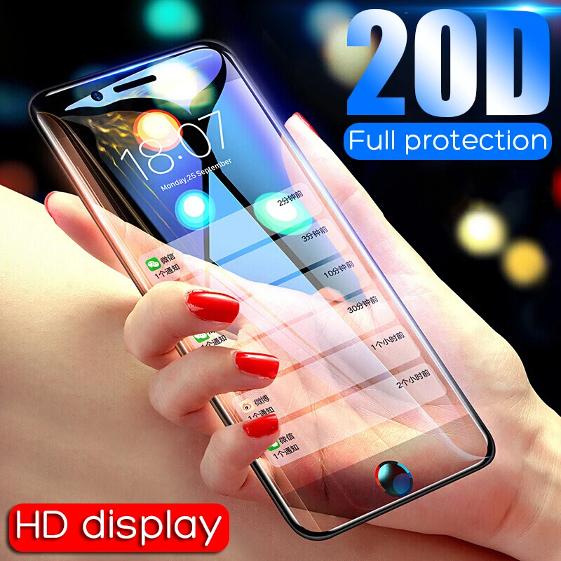 20D Curved Edge Full Cover Protective Glass On The For iPhone 7 8 6 6S Plus Tempered Screen Protector For X XR XS Max Glass Film
20D Curved Edge Full Cover Protective Glass On The For iPhone 7 8 6 6S Plus Tempered Screen Protector For X XR XS Max Glass Film