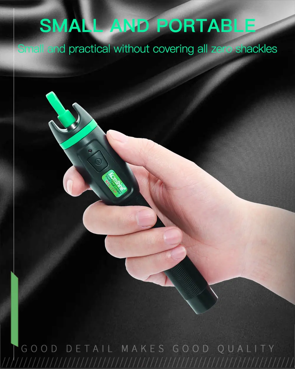 30KM Testing range Pen type Optic Fiber Visual Fault Locator 30mW Komshine KFL-11P-30 Fiber Optic Laser aluminum alloy material
30KM Testing range Pen type Optic Fiber Visual Fault Locator 30mW Komshine KFL-11P-30 Fiber Optic Laser aluminum alloy material