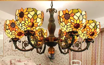 Tiffany Baroque Sunflower Stained Glass Suspended Luminaire E27 110-240v Chain Pendant Lights For Home Parlor Dining Room
Tiffany Baroque Sunflower Stained Glass Suspended Luminaire E27 110-240v Chain Pendant Lights For Home Parlor Dining Room