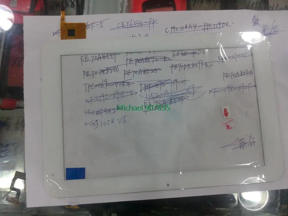 original new" 10.1inch touch screen outside screen handwriting WGJ1058-V5 noting size and color
original new" 10.1inch touch screen outside screen handwriting WGJ1058-V5 noting size and color