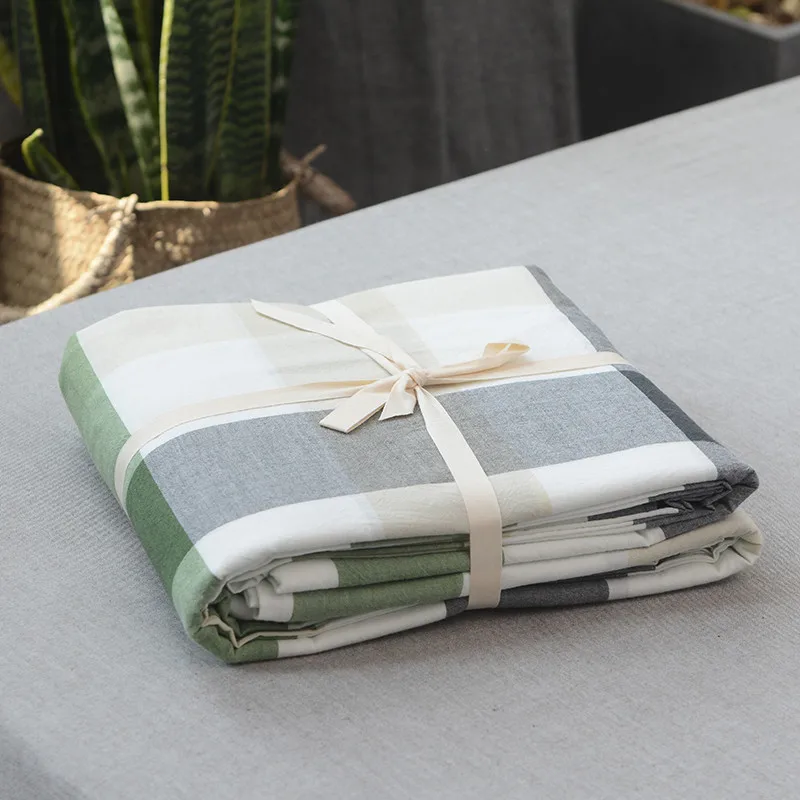 One pieces 100% cotton Yarn weave washed cotton green grey plaid duvet cover/blanket cover/quilt cover Japanese style
One pieces 100% cotton Yarn weave washed cotton green grey plaid duvet cover/blanket cover/quilt cover Japanese style