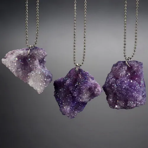 SEDmart Silver Color Druzy Natural Stone Pendant Necklace Women Colorful Irregular Shape Pink Crystal Necklaces Women Jewelry
SEDmart Silver Color Druzy Natural Stone Pendant Necklace Women Colorful Irregular Shape Pink Crystal Necklaces Women Jewelry