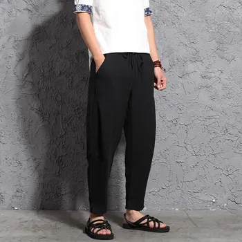 Retro ankle length pants loose cotton linen lantern trousers male Harem wide leg casual men pleated black navy khaki pants
Retro ankle length pants loose cotton linen lantern trousers male Harem wide leg casual men pleated black navy khaki pants