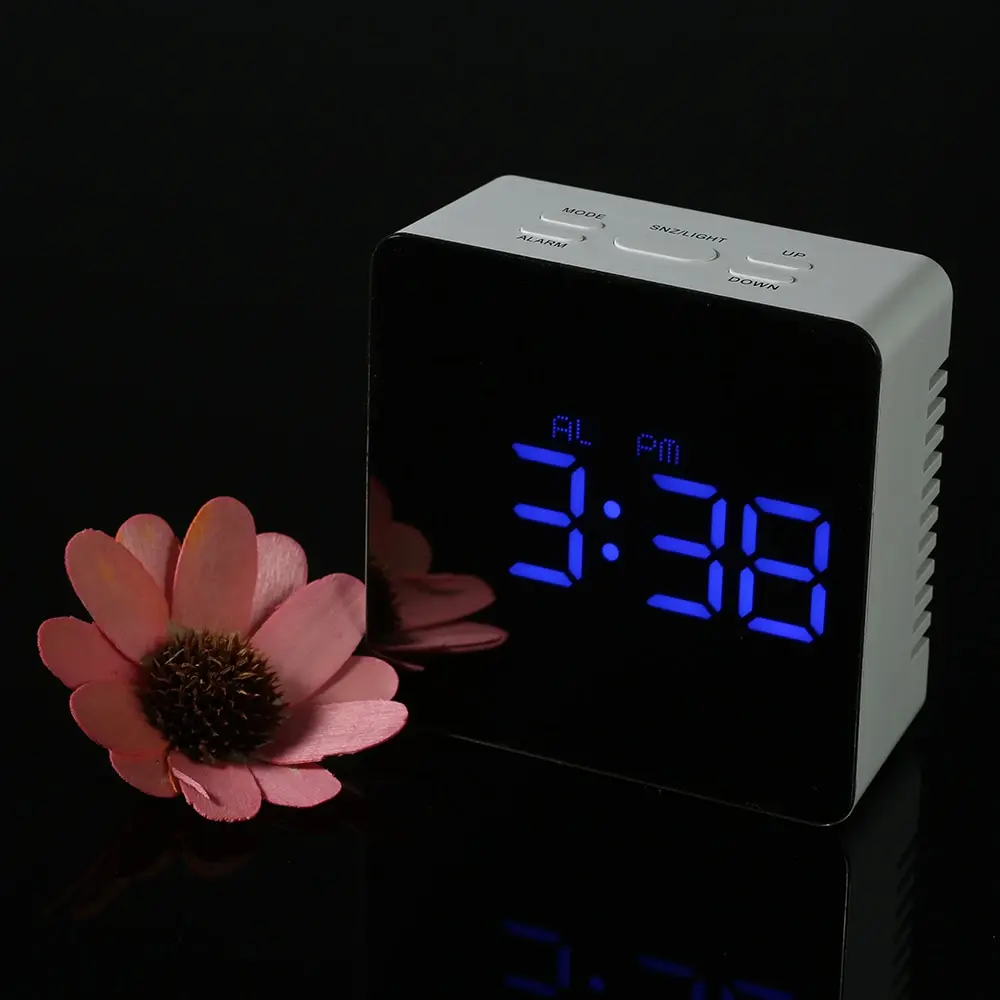 Digital LED Mirror Clock 12H/24H Alarm Desktop Digital Clocks and Snooze Function Indoor Thermometer Adjustable LED Luminance
Digital LED Mirror Clock 12H/24H Alarm Desktop Digital Clocks and Snooze Function Indoor Thermometer Adjustable LED Luminance