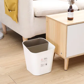 Thick Plastic Dry and Wet Dual-use Classification Household Garbage Can Living Room Kitchen Bathroom Paper Basket Waste Basket
Thick Plastic Dry and Wet Dual-use Classification Household Garbage Can Living Room Kitchen Bathroom Paper Basket Waste Basket