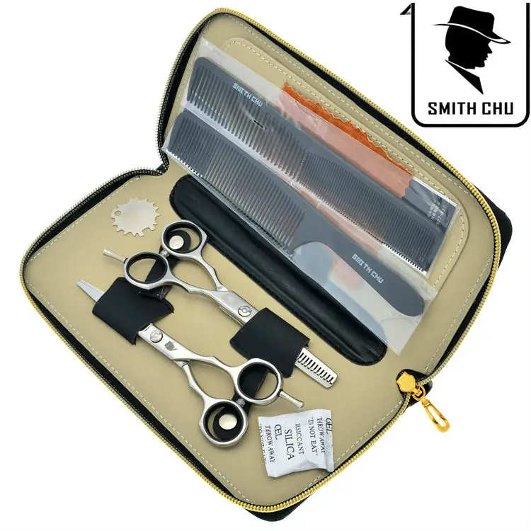 Smith Chu Cutting Scissors and Thinning Scissors Professional Kits,Human Hair Shears for Salon Barbers,5.5INCH,1set/lot LZS0046
Smith Chu Cutting Scissors and Thinning Scissors Professional Kits,Human Hair Shears for Salon Barbers,5.5INCH,1set/lot LZS0046