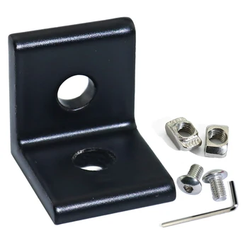 4/10 Sets 2 Hole Black 90 Degree Inside Corner Bracket Kit for 2020 3030 4040 Aluminum Extrusion Profile 20x20 with Nuts Screws
4/10 Sets 2 Hole Black 90 Degree Inside Corner Bracket Kit for 2020 3030 4040 Aluminum Extrusion Profile 20x20 with Nuts Screws