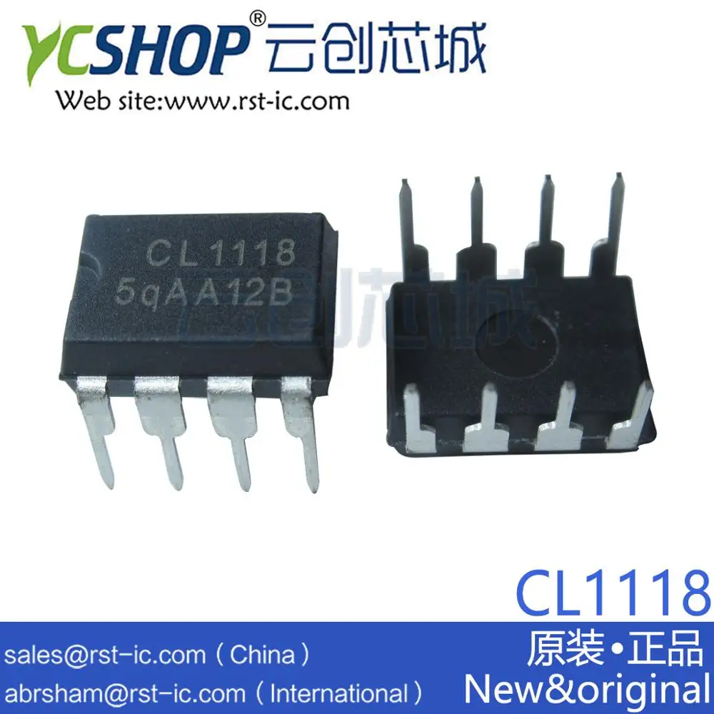 CL1118 DIP-8 High integration of the original side feedback control PSR, High precision CC/CV
CL1118 DIP-8 High integration of the original side feedback control PSR, High precision CC/CV